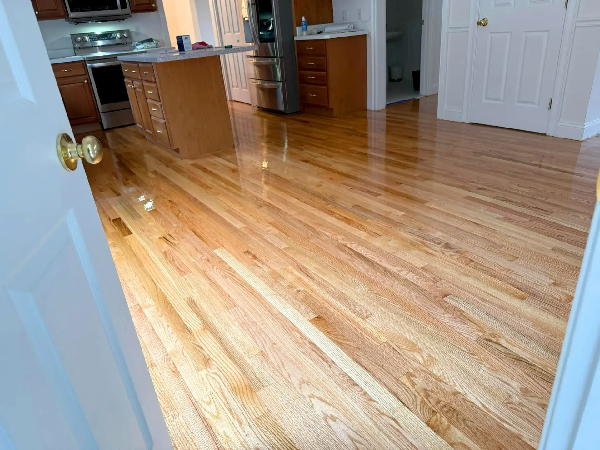 Kitchen Red Oak Refinishing