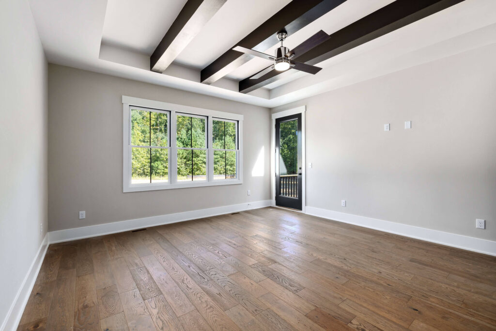 Dark Hardwood Flooring with Wide Plank